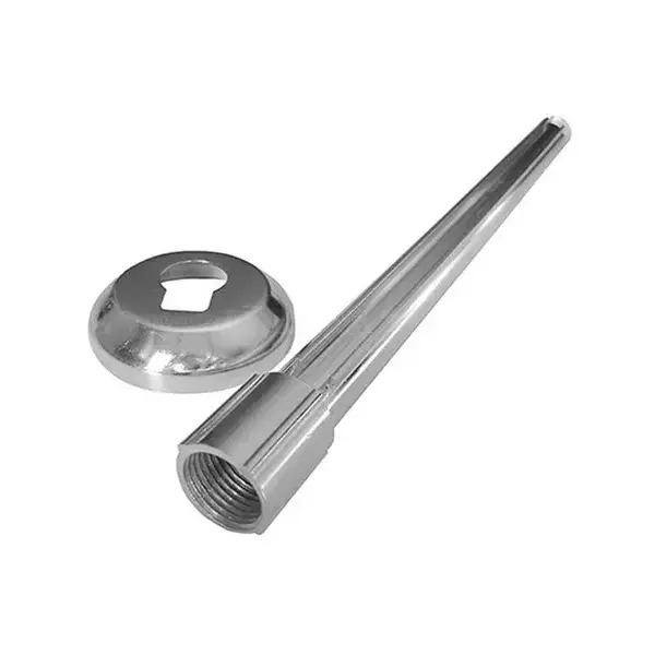 Cano para Chuveiro Elétrico Alumínio Cromado 40cm Rosca 1/2 Polegadas
