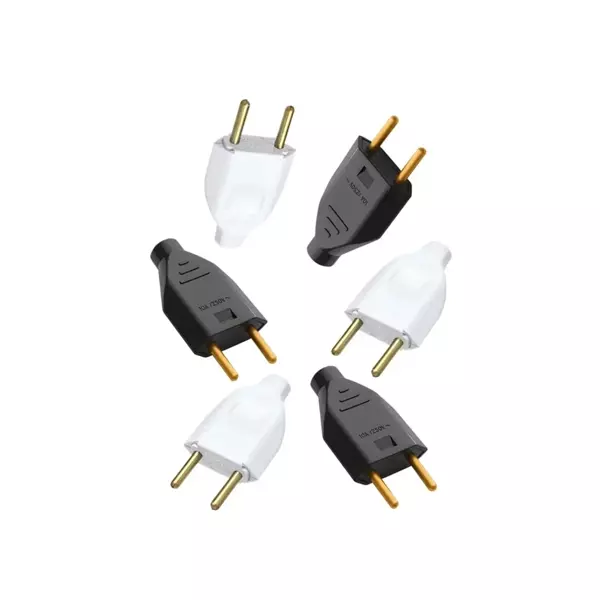 Pino Plug Extensao Macho 2p 10a Preto/branco